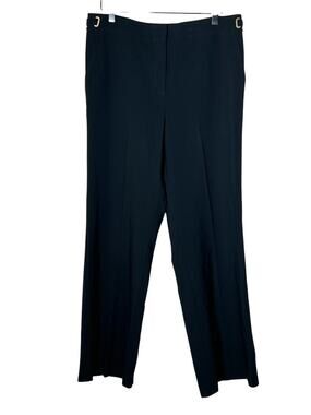 St. John black wide leg dress pants size 10 B100